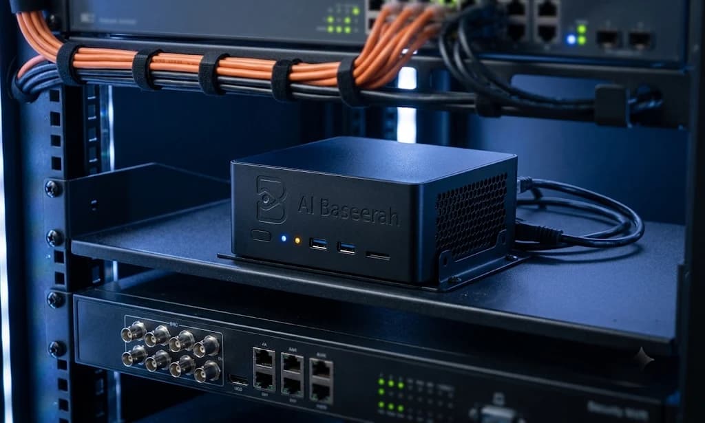 IT specialist connecting network cables in server rack during installation
